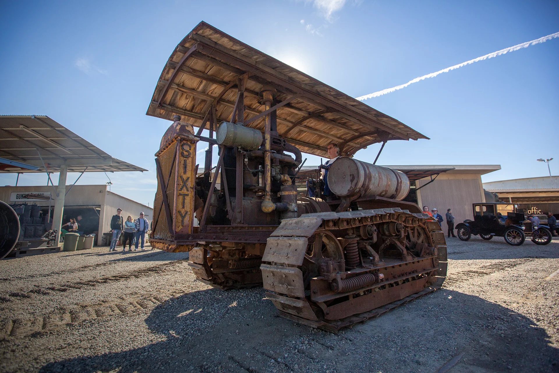 Historic equipment and buildings at Gunther's Yard in Long Beach